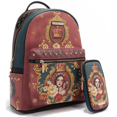 LARGE USB FASHION BACKPACK WITH CHARGING PORT AND POUCH