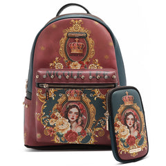 LARGE USB FASHION BACKPACK WITH CHARGING PORT AND POUCH