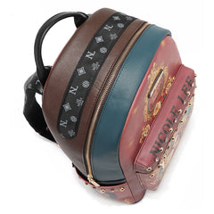 LARGE USB FASHION BACKPACK WITH CHARGING PORT AND POUCH