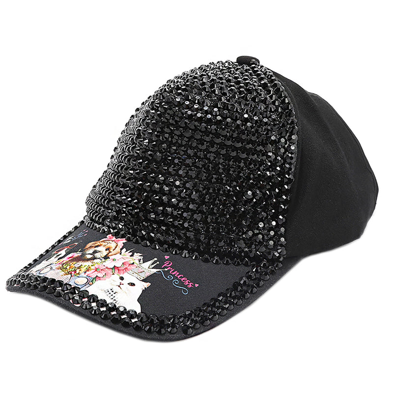 RHINESTONE CROWN CAP