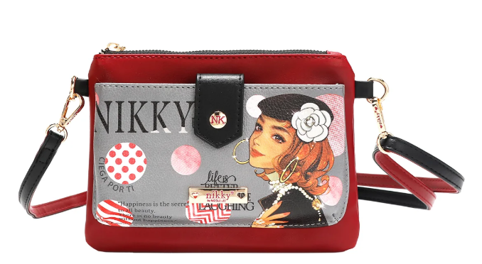Zip & Snap Button Pouch Crossbody Ciega Por Ti