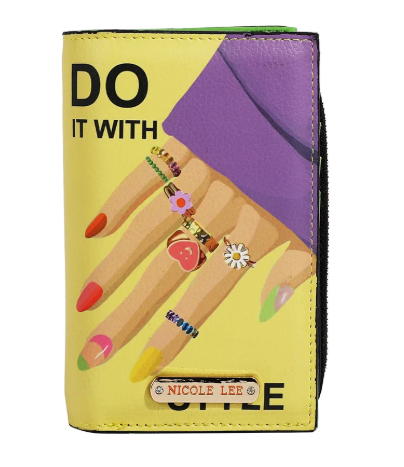 Bifold Center Zip Wallet Nail Polish