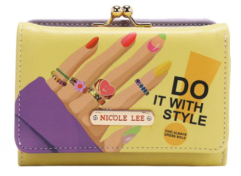 Small Agustina Trifold Wallet Nail Polish