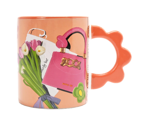 Violet Blossom Petal Ceramic Mug