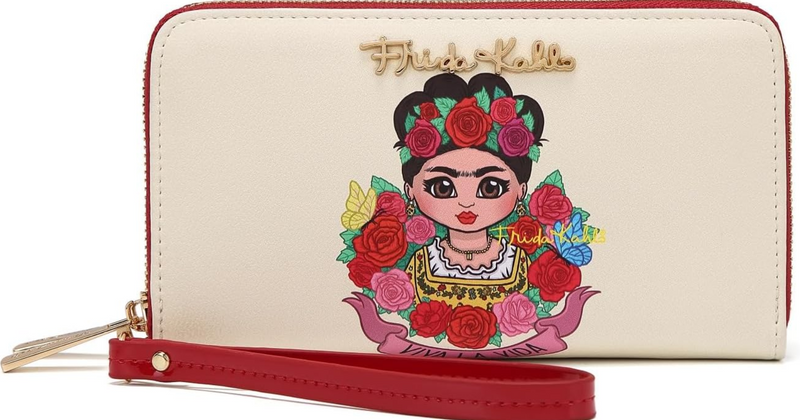 Frida Kahlo Double Zipper Long Wallets