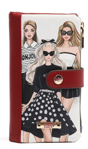 Bifold Zipper Wallet Trio