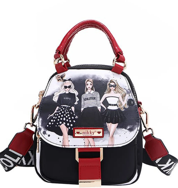 Nylon Convertible Handbag/Backpack Trio