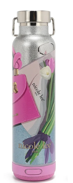 Tumbler with Bluetooth Speaker Violet Blossom