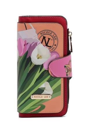 Bifold Layered Wallet Violet Blossom