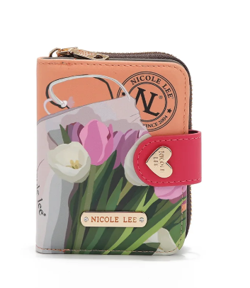 Heart Bifold Wallet Violet Blossom