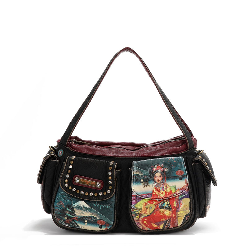 Akiko La Belleza Bolso De Hombro De Mezclilla