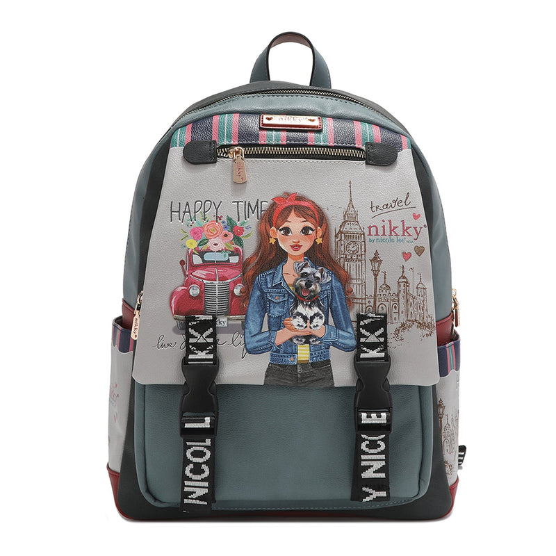 Mochila con solapa grande