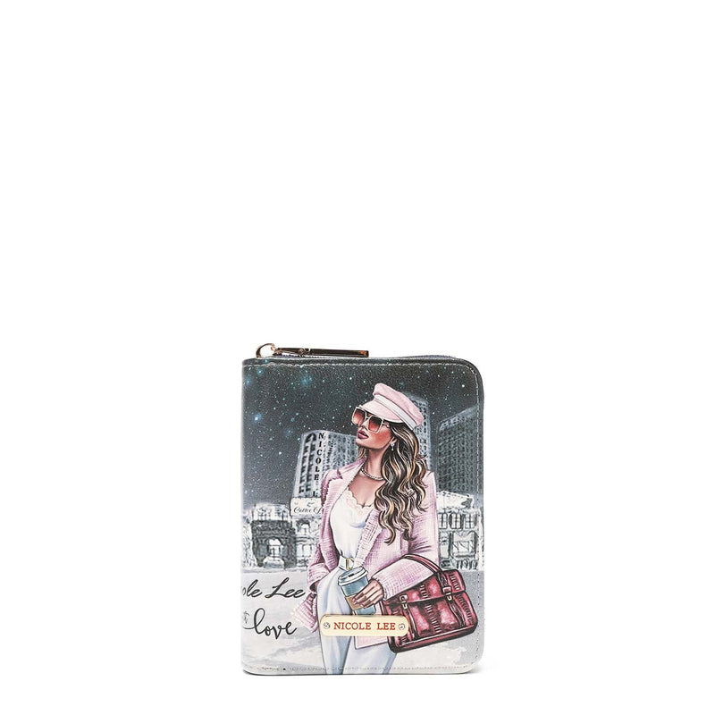 Cartera con cremallera en forma de acordeón Isabel
