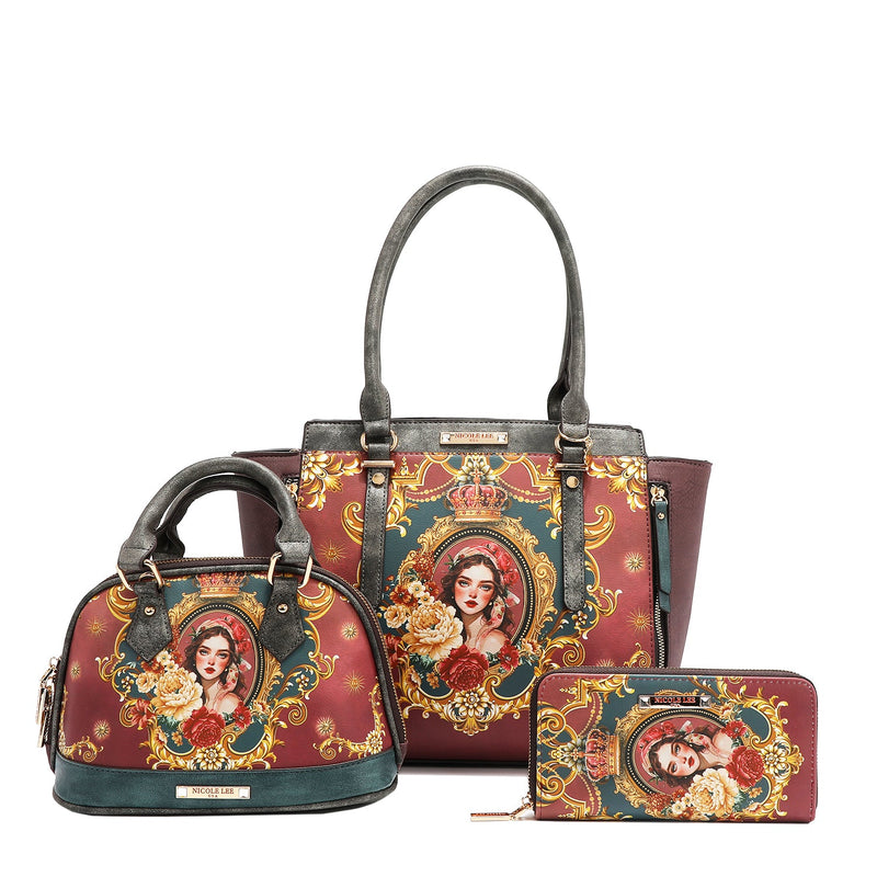 THE QUEEN 3 PIECE SET (HANDBAG, CROSSBODY, WALLET)