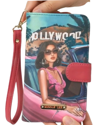 Bifold Wallet Phone Case Crossbody Hollywood Drive