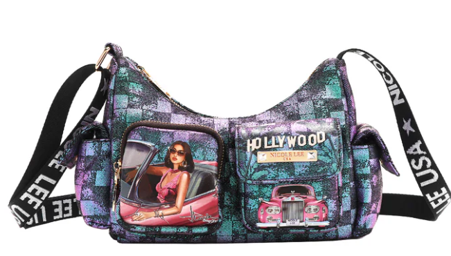 Checker Denim Shoulder Bag Hollywood Drive