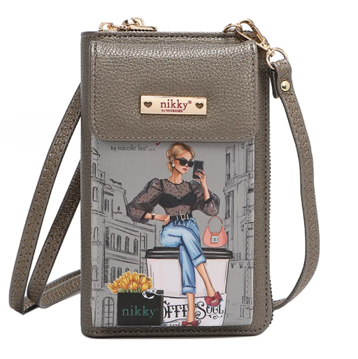 Nikky Phone/Wallet Crossbody Bag Urban Coffee Dream