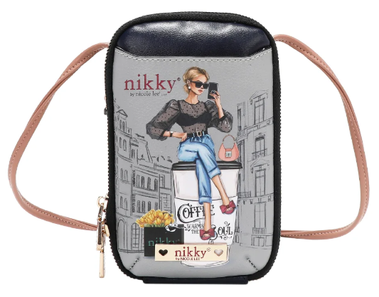 Nikky Zip Around Phone/Wallet Crossbody Urban Coffee Bag