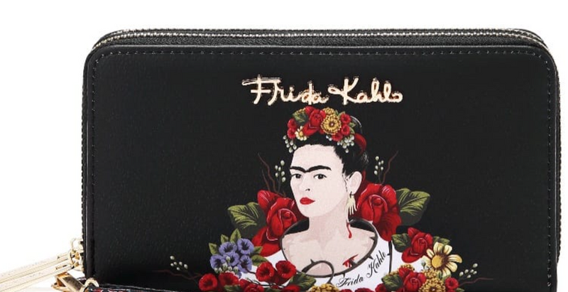 Frida Kahlo Flower Wristlet Wallet