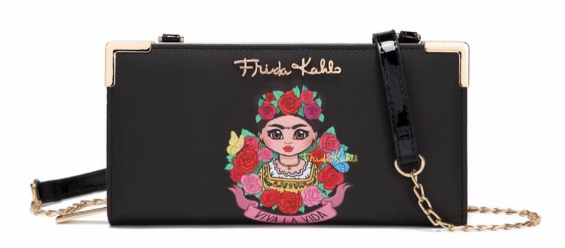 Frida Kahlo Flower Wristlet Wallet Red