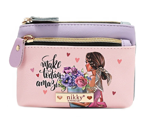 Mini Zip Pouch Coinpurse Flowers Day