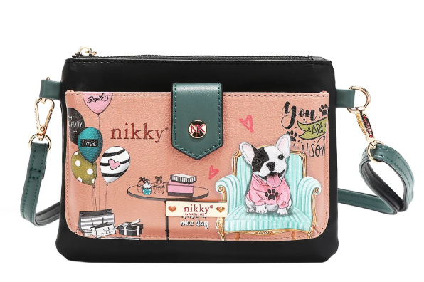 Zip & Snap Button Pouch Crossbody