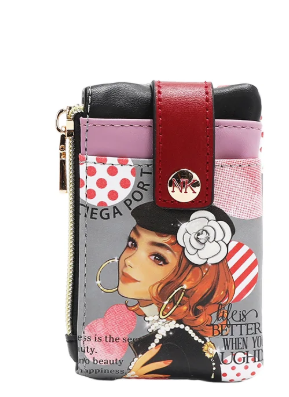 Mini Zip & Snap Button Card Holder Ciega Por Ti