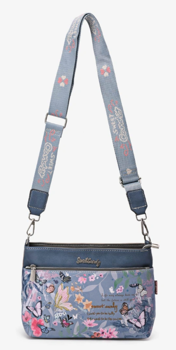 Blue Butterfly Sweet & Candy Shoulder Crossbody Bag