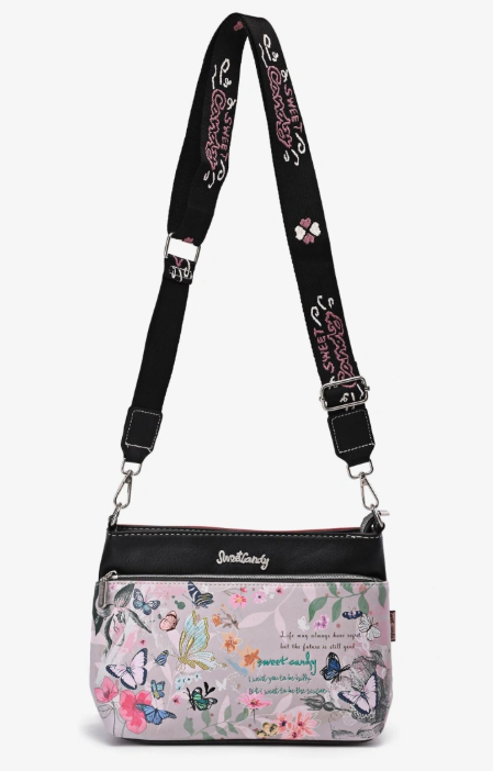 Black Butterfly Sweet & Candy Shoulder Crossbody Bag
