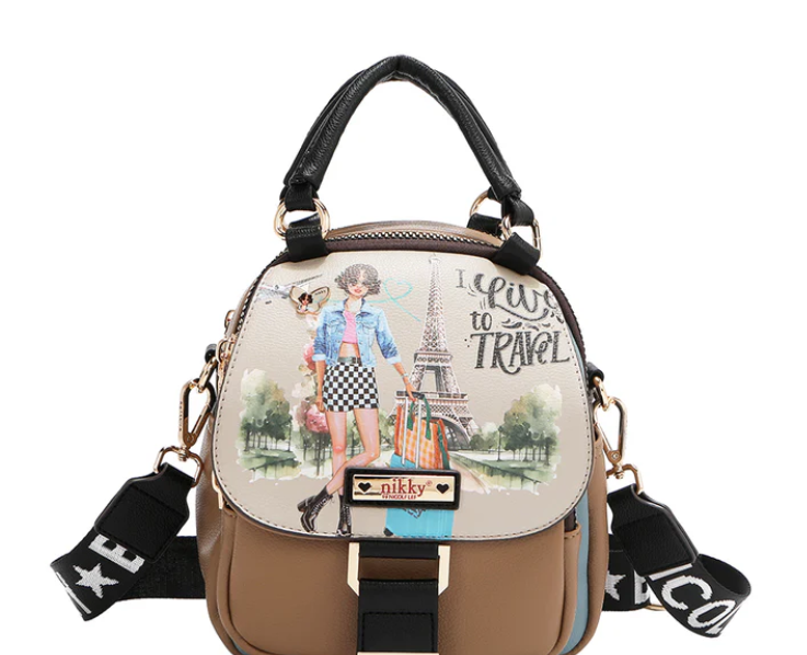 Convertible Handbag/Backpack I live to Travel