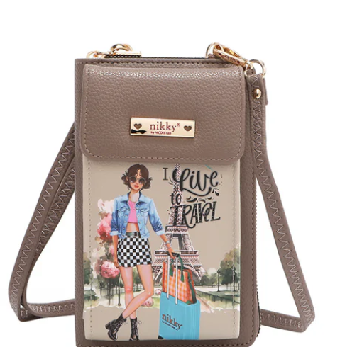 Nikky Phone/Wallet Crossbody Bag I live to Travel