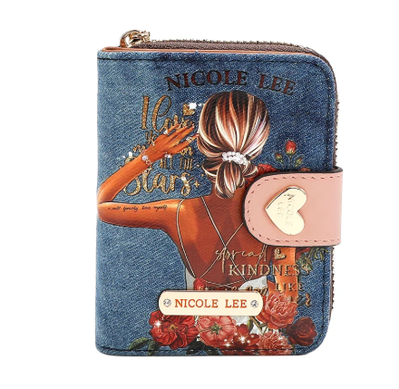 Denim Heart Bifold Wallet Blind Date