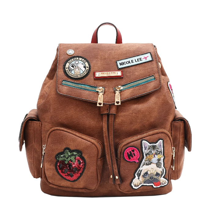 Multi Patch Backpack Brown