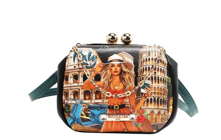 Kisslock Crossbody Mini Bag Martha Travels Italy