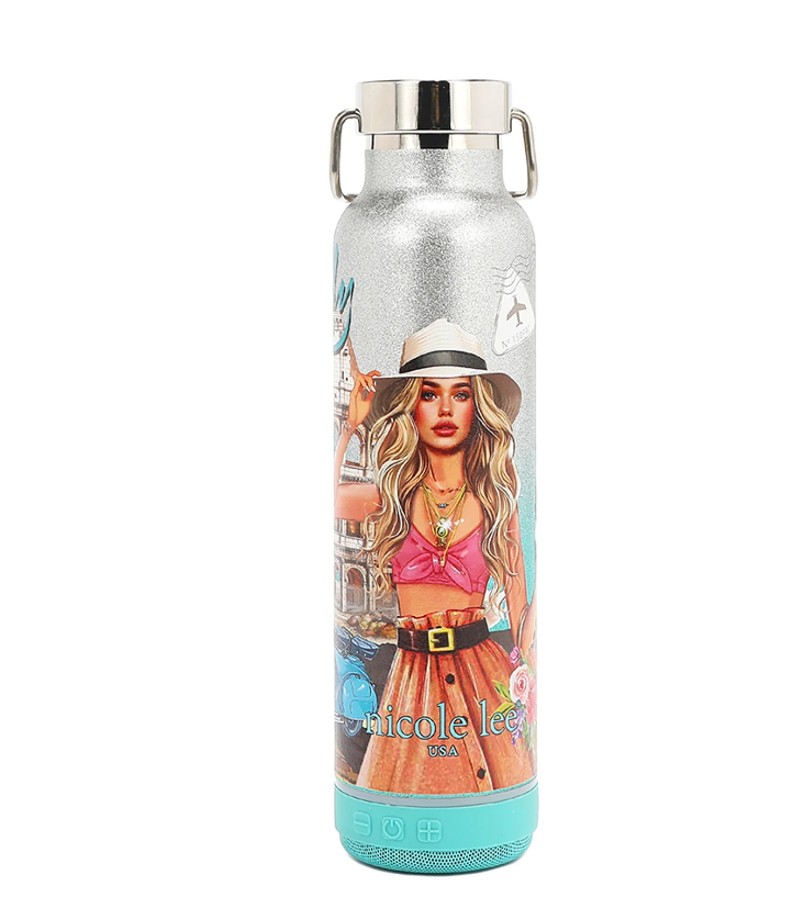 Tumbler with Bluetooth Speaker Martha Travels Italy