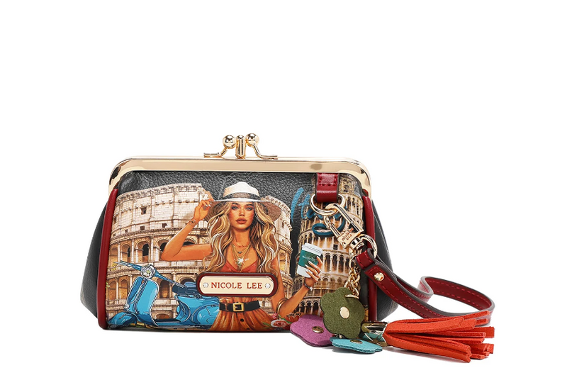 Mini Kisslock Coin Purse Wristlet Martha Travels Italy