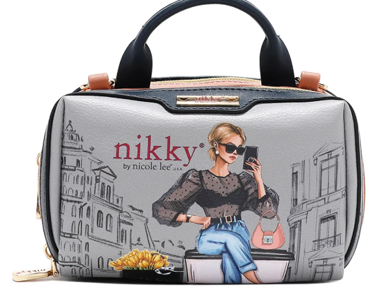 Mini Boston Doube Zip Crossbody Urban Coffee Dream