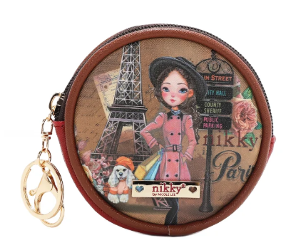 Round Coinpurse Keychain Emily Goes to Paris