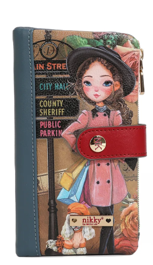 Bifold Zipper Wallet Emily Goes to Paris
