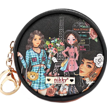 Round Coinpurse Keychain Nikky Makes Friends