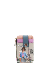 Mini Zip & Snap Button Card Holder I live to Travel